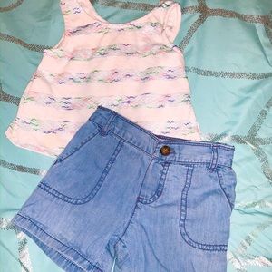 Toddler set tank top and shirt